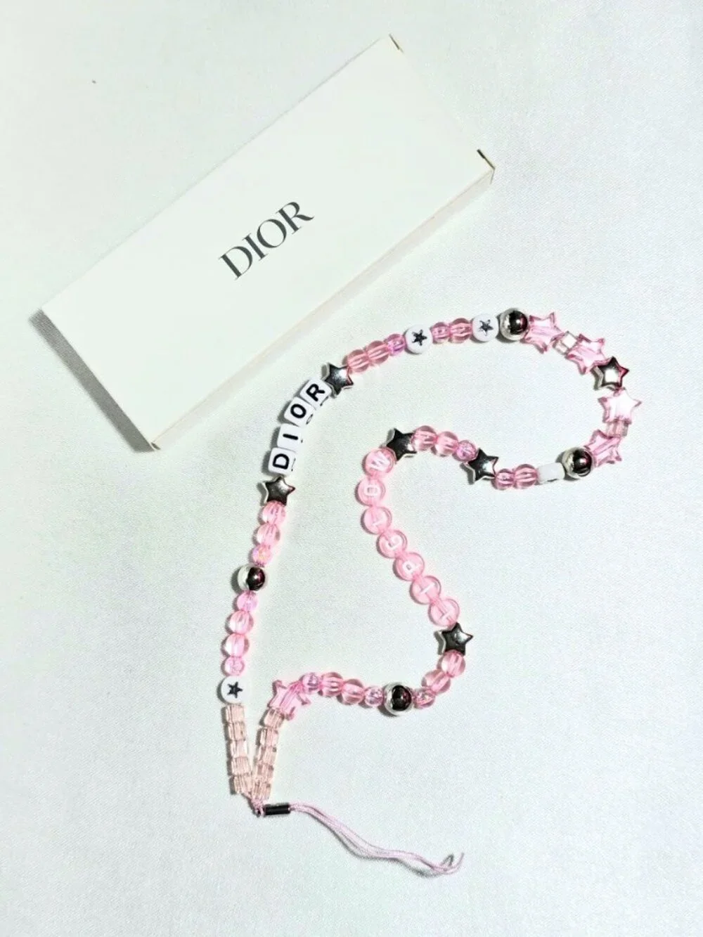 Dior Phone Ring Charm Key Chain Accessory Strap NIB + free beauty sample